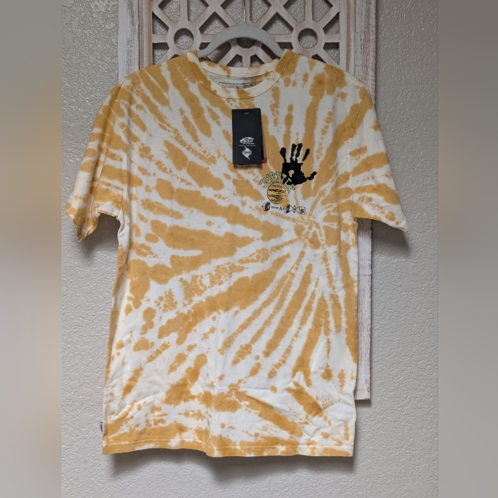 NWT Van's t-shirt men's medium tan tie dyed "Jupiter" skater surfer California